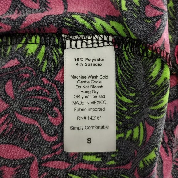 LuLaRoe Vibrant Pink Rose Print Maxi Skirt - Picture 8 of 8